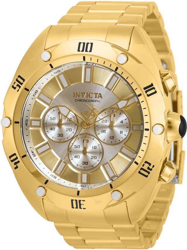 Invicta Venom Chronograph Quartz Gold and Silver Dial Men's Watch #33739 - Watches of America