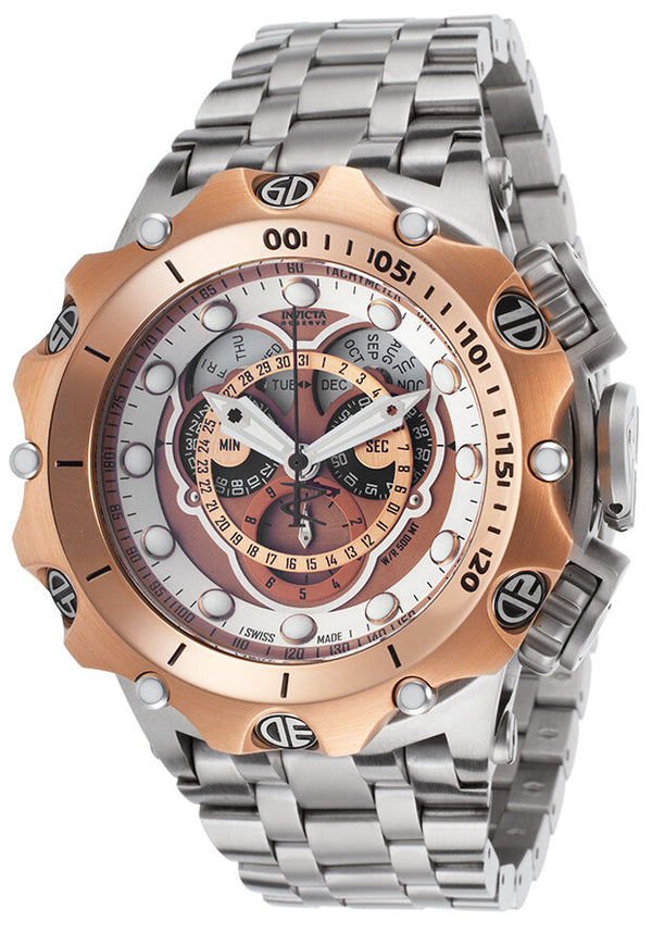 Invicta Venom Chronograph Rose Dial Stainless Steel Men's Watch #16806 - Watches of America