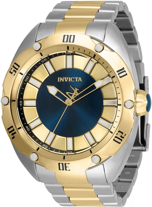 Invicta Venom QuartzGold and Blue Dial Men's Watch #33765 - Watches of America