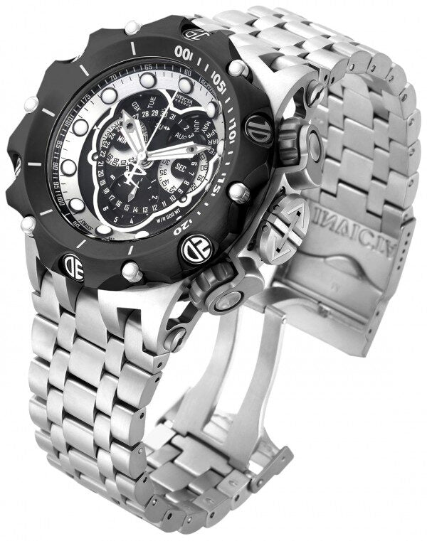 Invicta Venom Reserve Chronograph Black Dial Stainless Steel Men's Watch #16809 - Watches of America