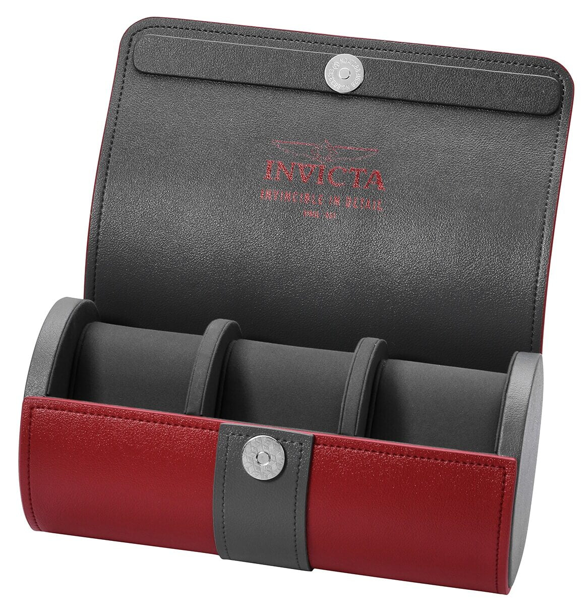 Invicta Watch 3-slot Watch Roll Red #33922 - Watches of America