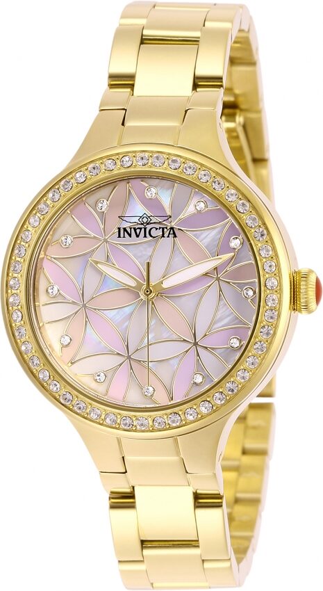 Invicta Wildflower Crystal Mother of Pearl Dial Ladies Watch #28822 - Watches of America