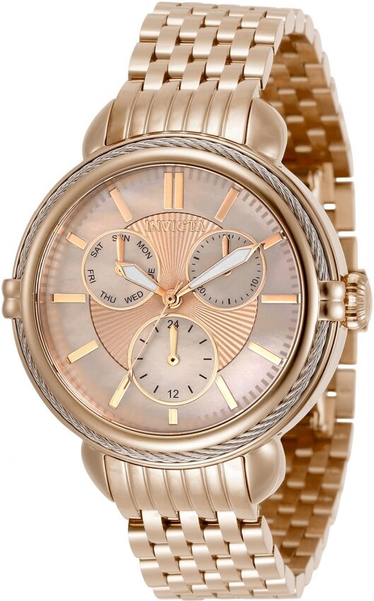 Invicta Wildflower Quartz Rose Dial Rose Gold-tone Ladies Watch #30854 - Watches of America