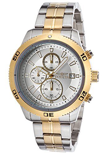 Invictas Specialty Chronograph Silver Dial Two-tone Men's Watch #17441 - Watches of America