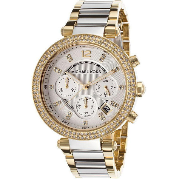 Michael Kors Parker Chronograph Silver Dial Two-tone Women's Watch  MK5687 - Watches of America