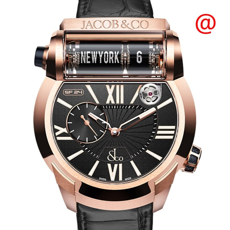 Jacob & Co. EPIC SF24 World Time Automatic Black Dial Watch #ES101.40.NS.LR.A - Watches of America