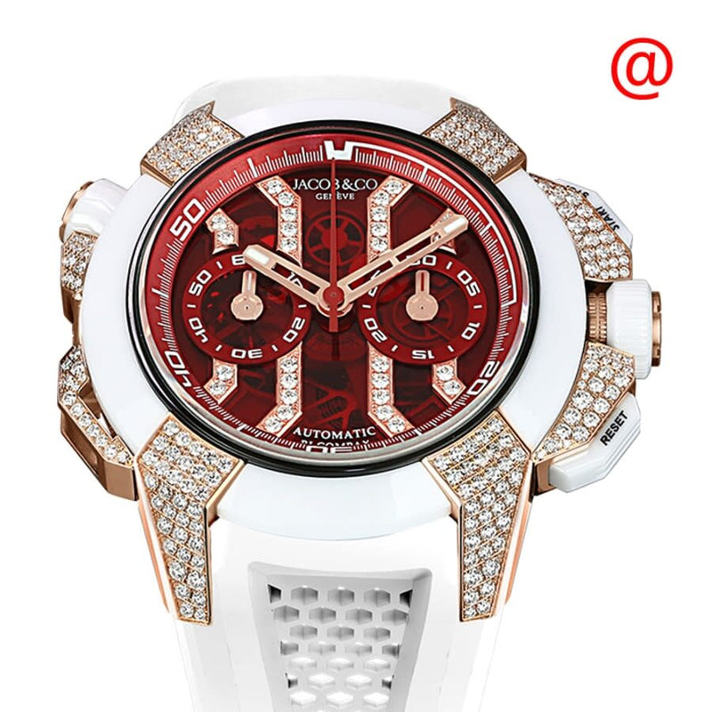 Jacob & Co. EPIC X CHRONO Chronograph Automatic Diamond Red Dial Men's Watch #EC41242RWRRF - Watches of America