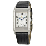 Jaeger Lecoultre Grande Reverso Automatic White Dial Black Leather Men's Watch #Q3808420 - Watches of America
