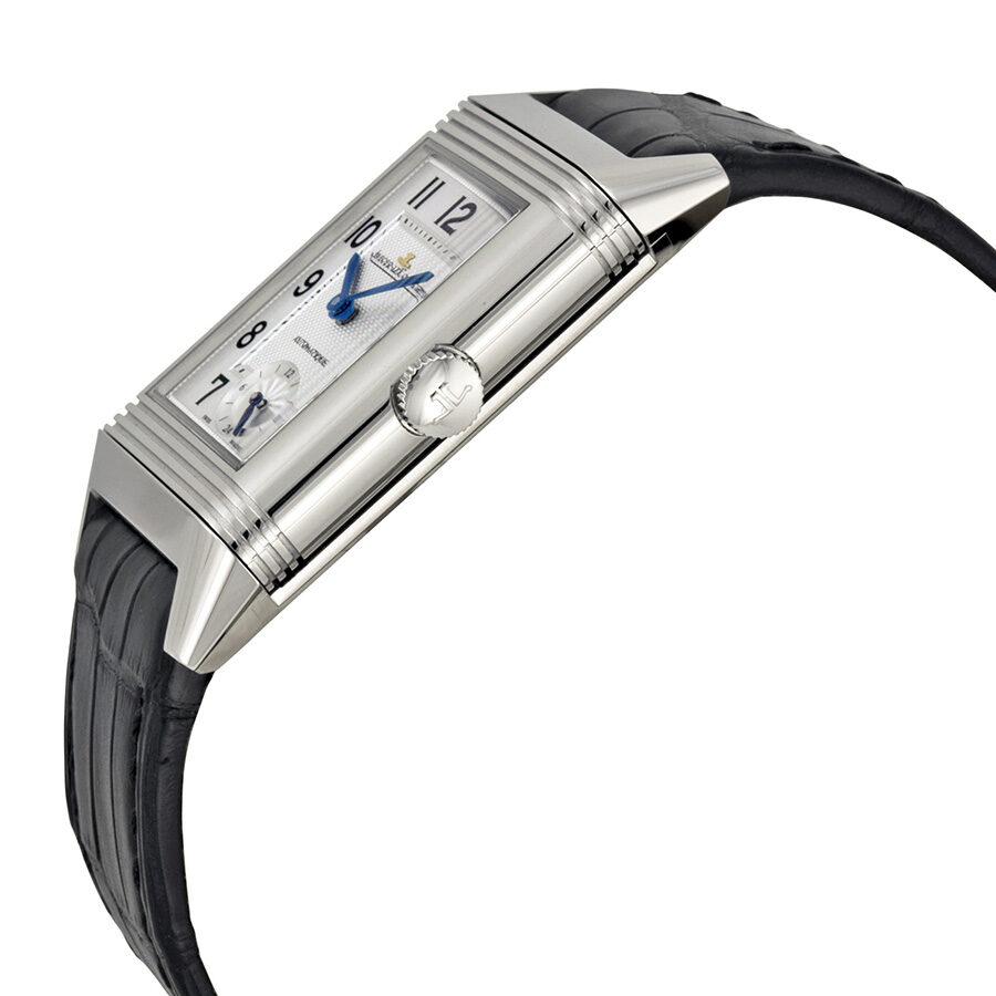 Jaeger Lecoultre Grande Reverso Automatic White Dial Black Leather Men s Watch Q3808420 Watches of America