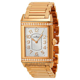 Jaeger LeCoultre Grande Reverso Silver Dial 18kt Rose Gold Ladies Watch #Q3202121 - Watches of America