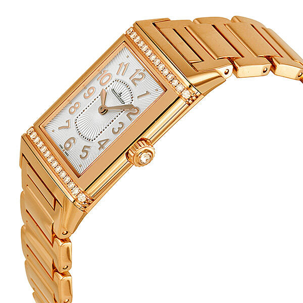 Jaeger LeCoultre Grande Reverso Silver Dial 18kt Rose Gold Ladies Watch #Q3202121 - Watches of America #2