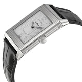 Jaeger LeCoultre Grande Reverso Ultra Thin White Dial Black Leather Ladies Watch #Q3208422 - Watches of America #2