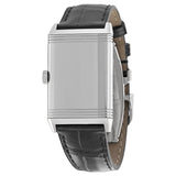Jaeger LeCoultre Grande Reverso Ultra Thin White Dial Black Leather Ladies Watch #Q3208422 - Watches of America #3