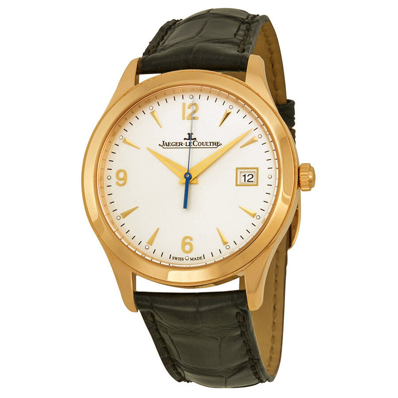 Jaeger LeCoultre Master Control Automatic Ivory Dial Brown Leather Men's Watch #Q1542520 - Watches of America