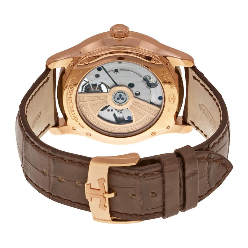 Jaeger LeCoultre Master Grand Tradition Tourbillon Beige Dial 18kt Rose Gold Brown Alligator Men's Watch #Q1662510 - Watches of America #3