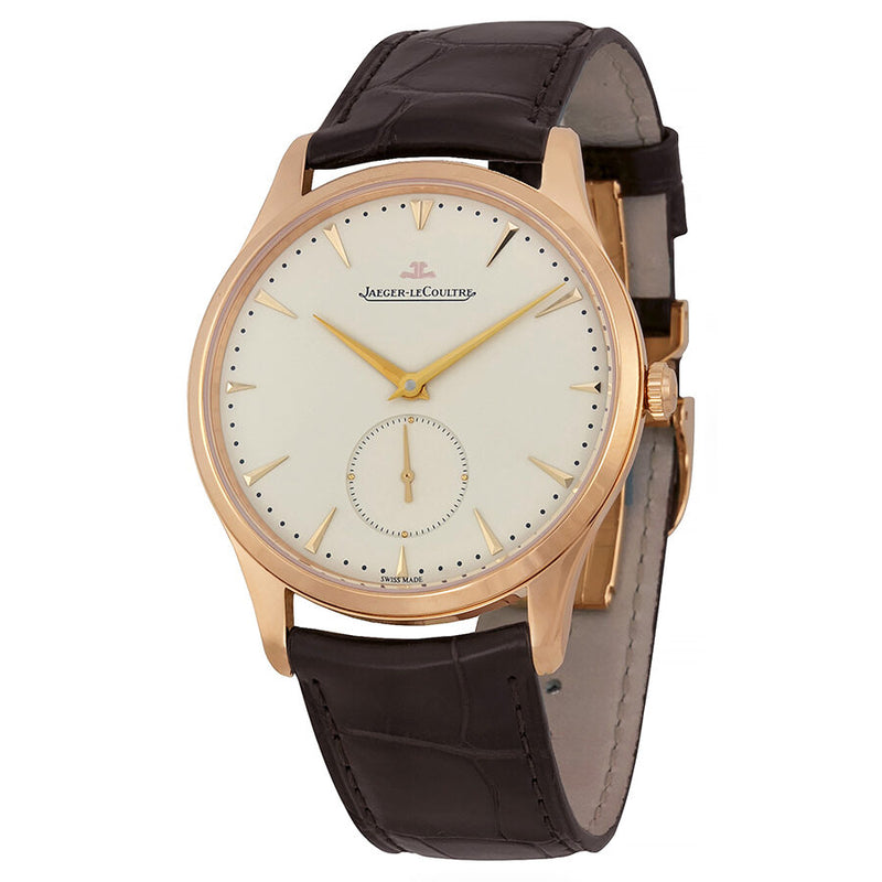 Jaeger LeCoultre Master Grande Ultra Thin Beige Dial Dark Brown Leather Men's Watch #Q1352420 - Watches of America