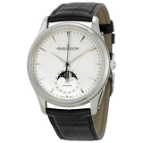 Jaeger LeCoultre Master Silver Dial Leather Men's Watch #Q1368420 - Watches of America