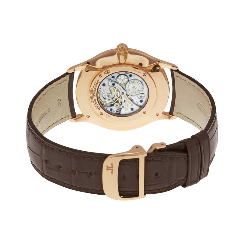 Jaeger LeCoultre Master Ultra Thin Off White Dial 18kt Rose Gold Brown Leather Men's Watch #Q1342420 - Watches of America #2