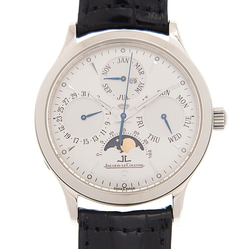 Jaeger LeCoultre Master Ultra Thin Perpetual Automatic Silver Dial Men's Watch #Q149842A - Watches of America