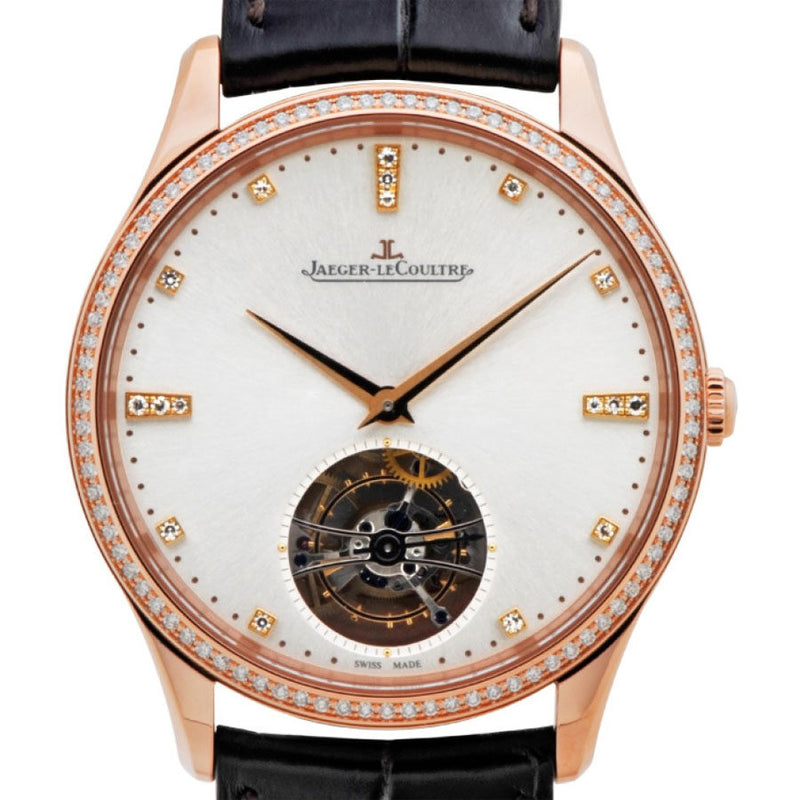 Jaeger LeCoultre Master Ultra Thin Tourbillon Silver Dial Automatic Men's Watch #Q1322401 - Watches of America