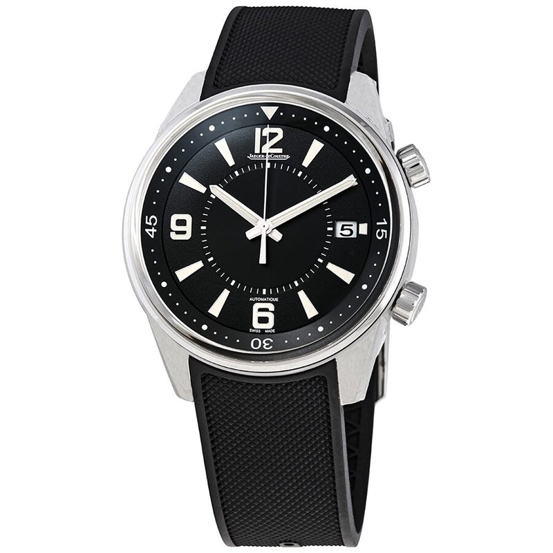 Jaeger LeCoultre Polaris Date Automatic Black Dial Men's Rubber Watch #Q9068670 - Watches of America