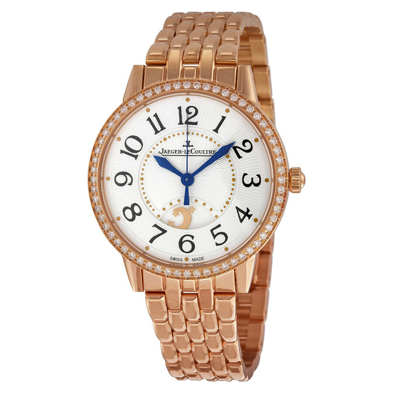 Jaeger LeCoultre Rendez-Vous Silver Dial 18kt Rose Gold Ladies Watch #Q3442120 - Watches of America