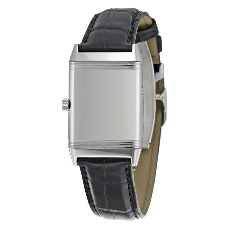 Jaeger LeCoultre Reverso Classique White Dial Black Leather Ladies Watch #Q2518412 - Watches of America #3