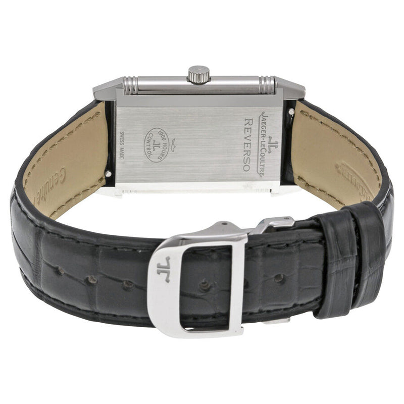 Jaeger LeCoultre Reverso Classique White Dial Black Leather Ladies Watch #Q2518412 - Watches of America #4
