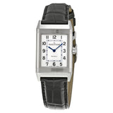 Jaeger LeCoultre Reverso Classique White Dial Black Leather Ladies Watch #Q2518412 - Watches of America