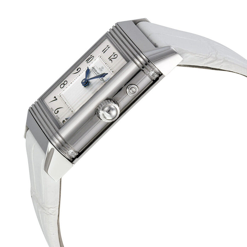 Jaeger LeCoultre Reverso Duetto Duo White Leather Ladies Watch #Q2698420 - Watches of America