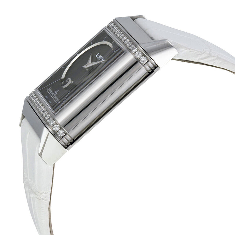 Jaeger LeCoultre Reverso Duetto Duo White Leather Ladies Watch #Q2698420 - Watches of America #3