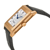 Jaeger LeCoultre Reverso Grande Taille Silver Dial Black Leather Men's Watch #Q2702421-BK - Watches of America #3