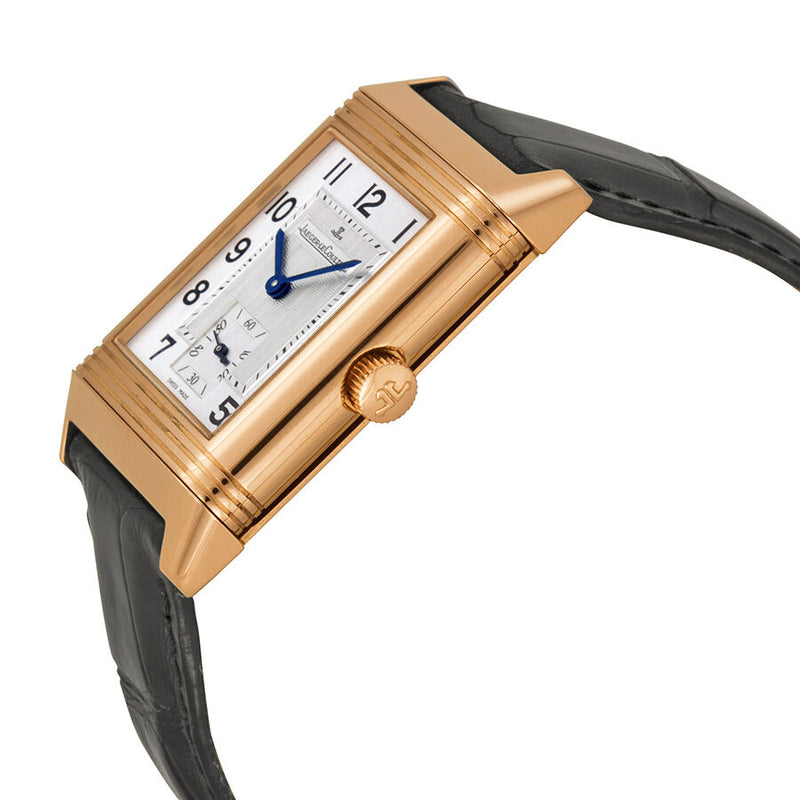 Jaeger LeCoultre Reverso Grande Taille Silver Dial Black Leather Men's Watch #Q2702421-BK - Watches of America #3