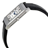 Jaeger LeCoultre Reverso Silver Dial Black Ostrich Leather Strap Unisex Watch #Q2508412 - Watches of America #2