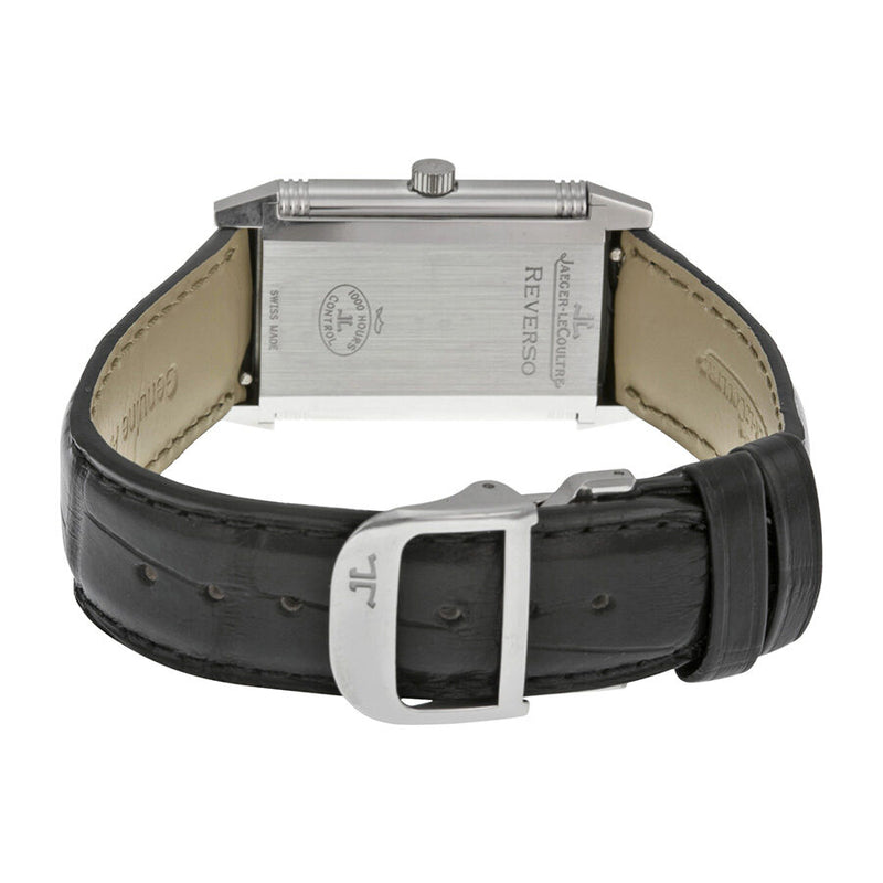 Jaeger LeCoultre Reverso Silver Dial Black Ostrich Leather Strap Unisex Watch #Q2508412 - Watches of America #4