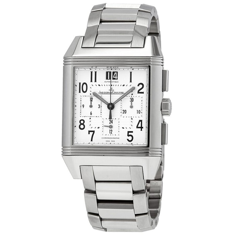 Jaeger LeCoultre Reverso Squadra Silver Dial Chronograph Men's Watch #Q7018120 - Watches of America