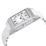 Jaeger LeCoultre Reverso Squadra White Dial Stainless Steel White Rubber Ladies Watch #Q7048720 - Watches of America #2