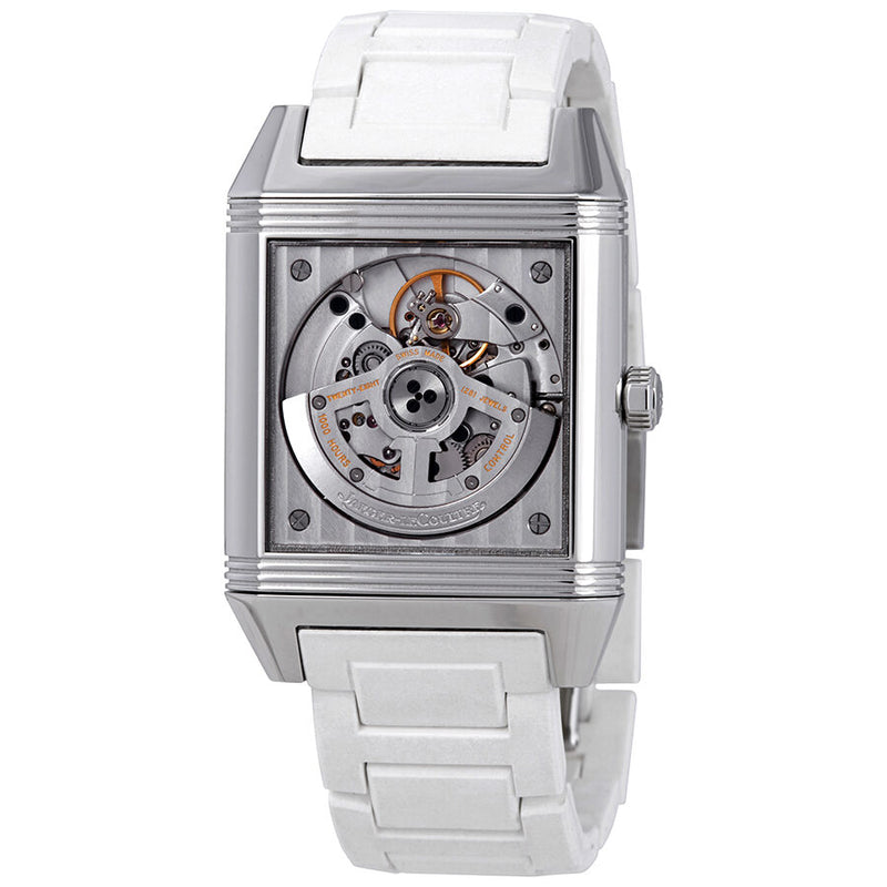 Jaeger LeCoultre Reverso Squadra White Dial Stainless Steel White Rubber Ladies Watch #Q7048720 - Watches of America #4