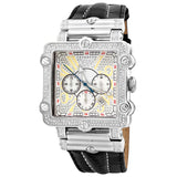 JBW Phantom Silver-tone Chronograph Crystal Dial Silver-tone Steel Diamond Men's Watch #JB-6215-238-B - Watches of America
