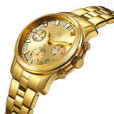 JBW Alessandra Diamond Chronograph Dial Gold Ladies Watch #JB-6217-E - Watches of America #2