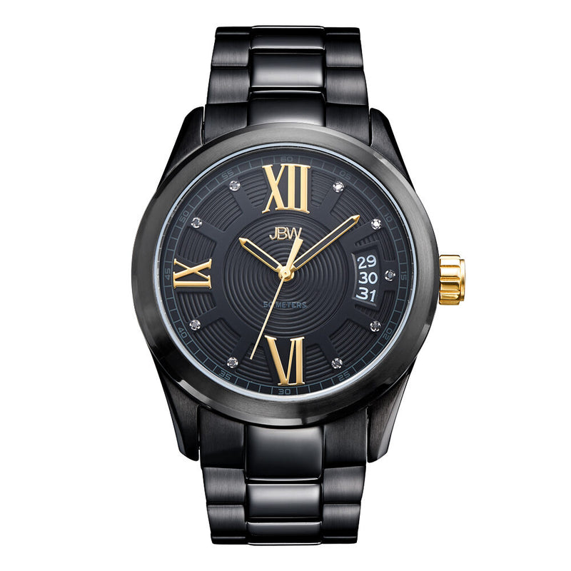 JBW Bond Black Dial Black Ion-plated Men's Watch #J6311E - Watches of America