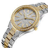 JBW Cristal 34 Quartz Diamond Gold Dial Ladies Watch #J6383D - Watches of America #2