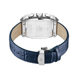 JBW Echelon Quartz Silver Dial Blue Leather Men's Watch #J6379C - Watches of America #3
