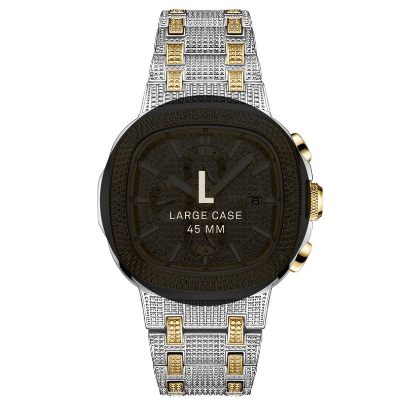 JBW Heist Quartz Diamond Gold Dial Men's Watch #J6380B - Watches of America #5