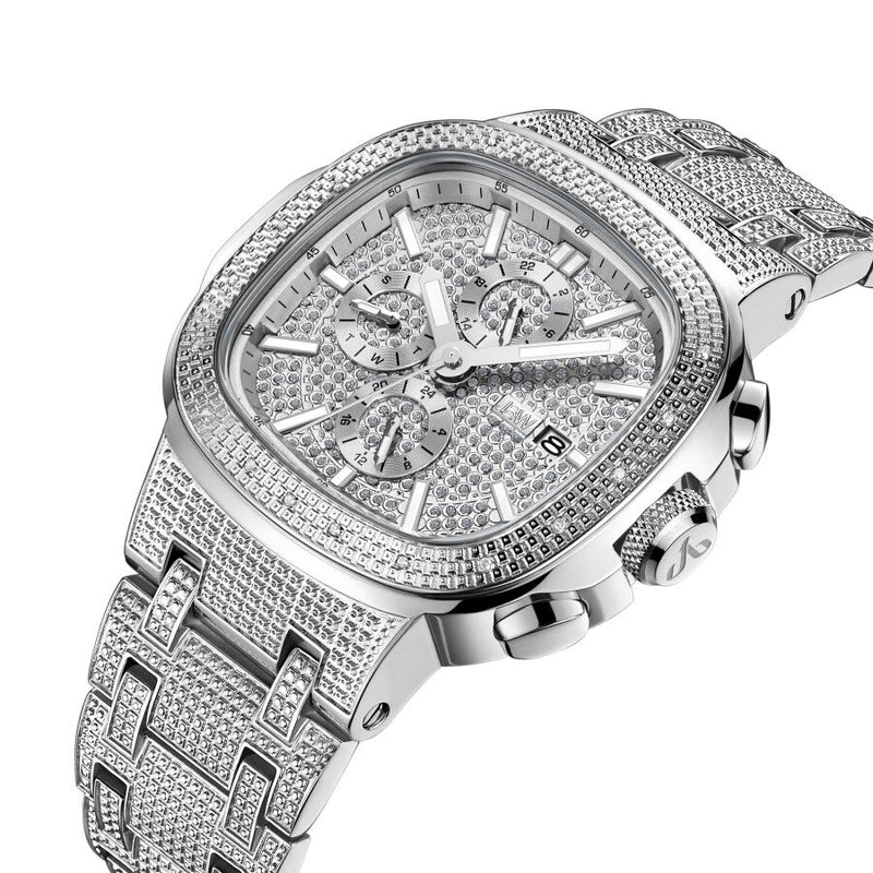 JBW Heist Quartz Diamond Silver Dial Men's Watch #J6380D - Watches of America #2