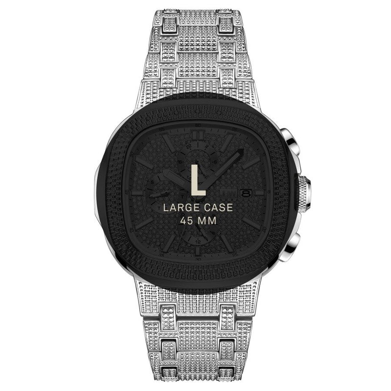 JBW Heist Quartz Diamond Silver Dial Men's Watch #J6380D - Watches of America #5