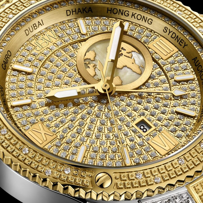 JBW Jet Setter GMT Quartz Men's Diamond Watch #J6370D - Watches of America #5