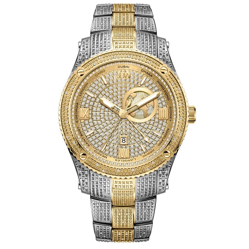 JBW Jet Setter GMT Quartz Men's Diamond Watch #J6370D - Watches of America