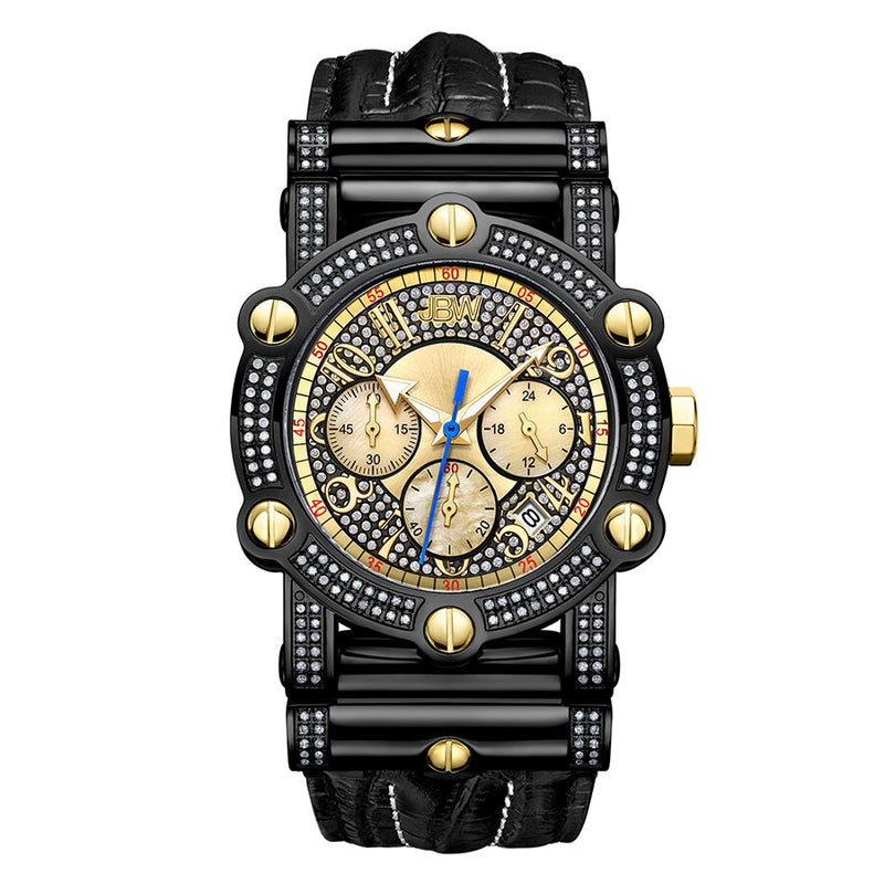 JBW Men's 10 YR Anniversary Phantom 1.96 ctw Diamond & Chronograph Watch #JB-6215-10B - Watches of America