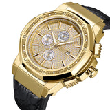 JBW 10 YR Anniversary Saxon 0.16 ctw Diamond and 18K Gold-plated Men's Watch #JB-6101L-10A - Watches of America #2